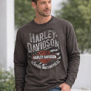 Harley-Davidson Long Sleeve Graphic Tee – Size Large – Gatlinburg TN
